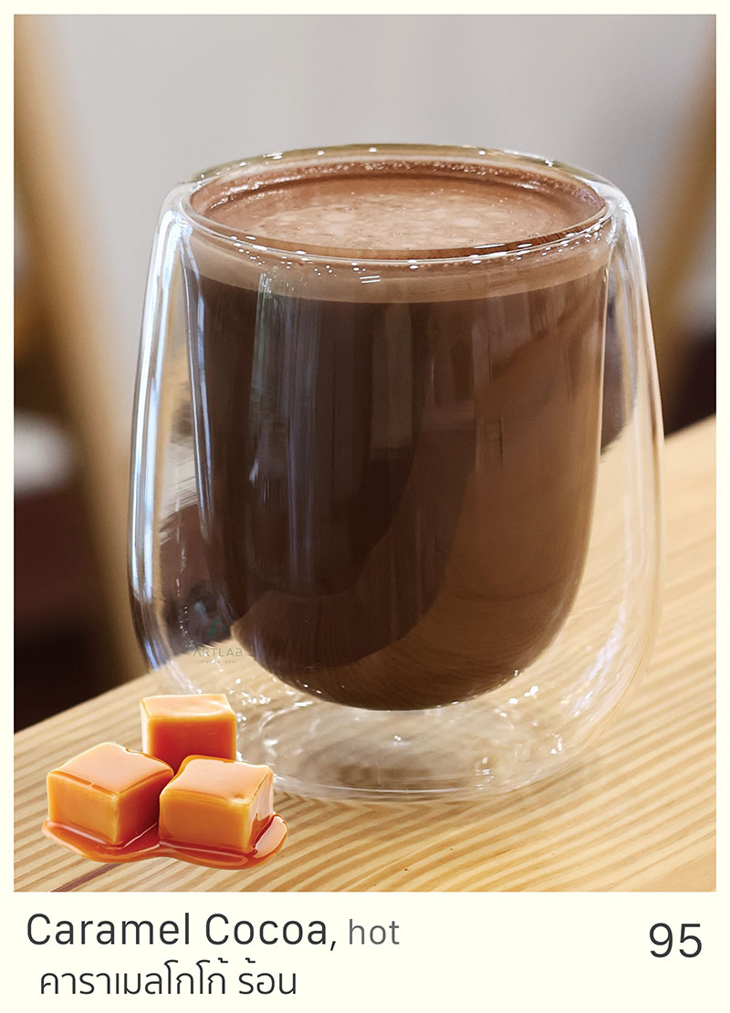 Caramel Cocoa, hot = 95 THB