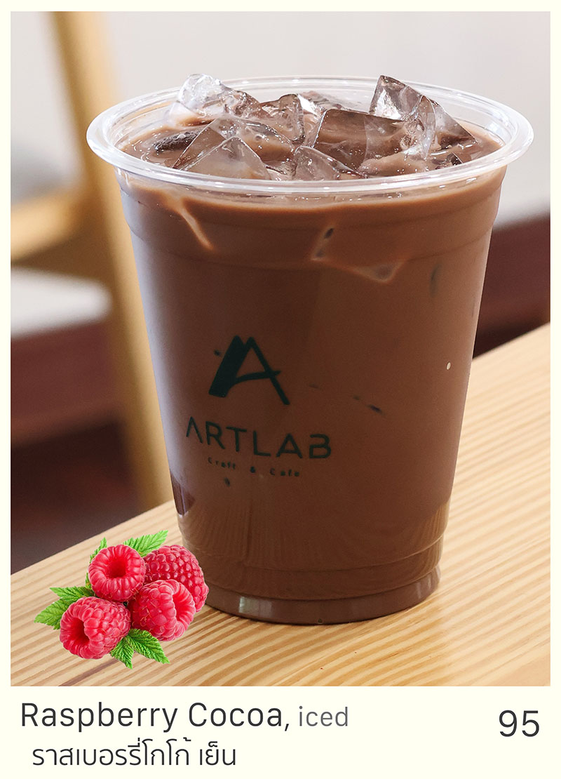 Raspberry Cocoa, iced = 95 THB