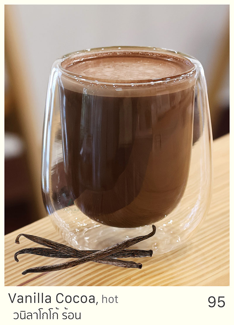Vanilla Cocoa, hot = 95 THB